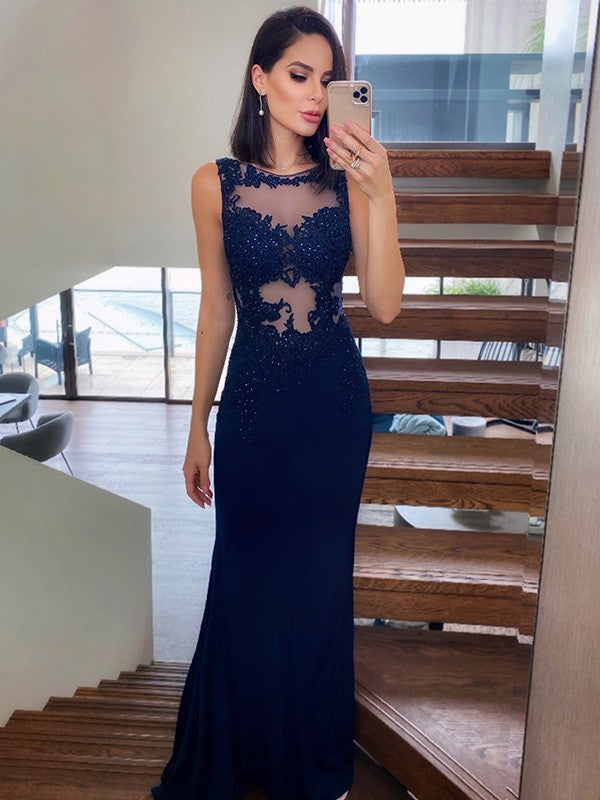 Sheath Sleeveless Train Dress - Chloe Dress