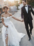 A-Line Tulle Sleeveless Train Wedding Dress - Chloe Dress