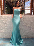 Sheath Spaghetti Strap Satin Sleeveless Ruffled Floor-Length Dress - Chloe Dress