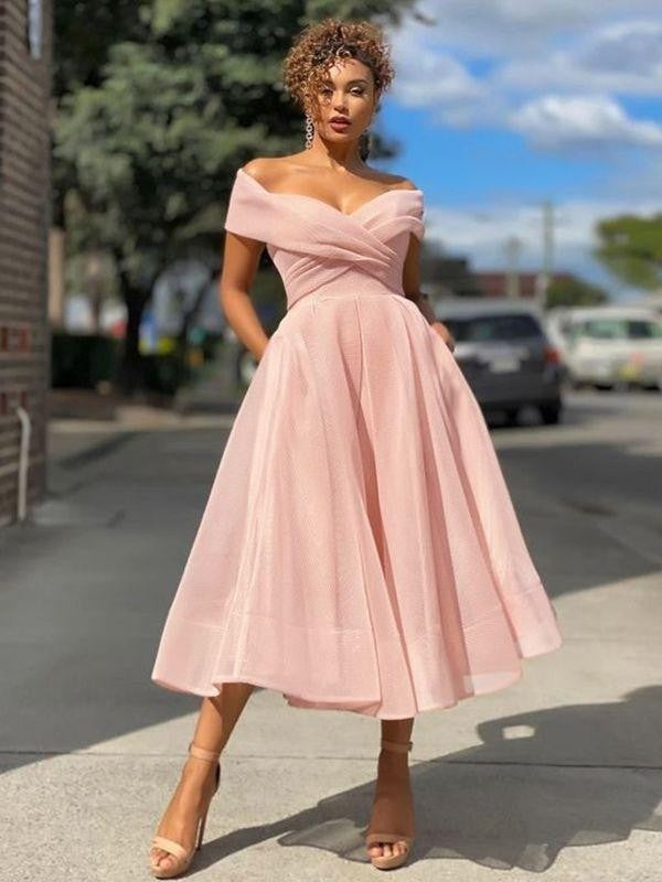 A-Line Sleeveless Tea-Length Dress - Chloe Dress