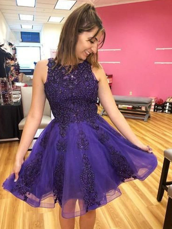 A-Line Tulle Sleeveless Mini Dress - Chloe Dress