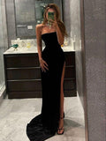 Sheath Strapless Jersey Sleeveless Ruffled Dress - Chloe Dress