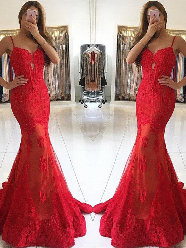 Mermaid Sweetheart Lace Sleeveless Train Dress - Chloe Dress