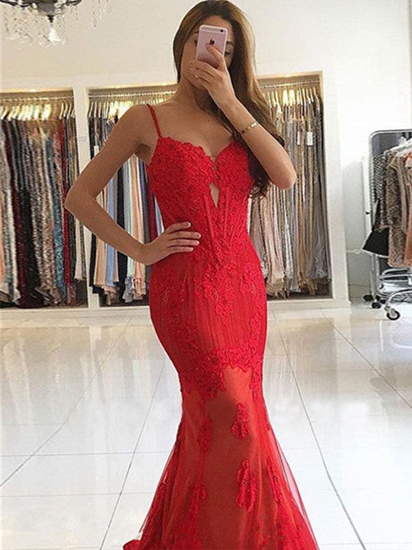 Mermaid Sweetheart Lace Sleeveless Train Dress - Chloe Dress