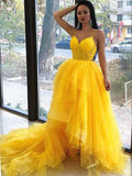 A-Line V-Neck Tulle Sleeveless Ruffled Dress - Chloe Dress