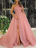 Ball Gown One-Shoulder Organza Sleeveless Ruffled Gown - Chloe Dress