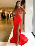 Sheath Sweetheart Satin Sleeveless Train Dress - Chloe Dress