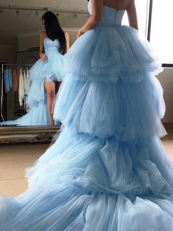 A-Line Sweetheart Tulle Sleeveless Train Dress - Chloe Dress