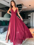 A-Line V-Neck Chiffon Sleeveless Ruffled Dress - Chloe Dress