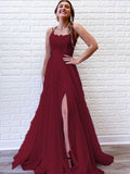 A-Line Spaghetti Strap Tulle Sleeveless Train Dress - Chloe Dress