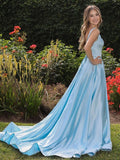 A-Line Satin Sleeveless Ruffled Dress - Chloe Dress