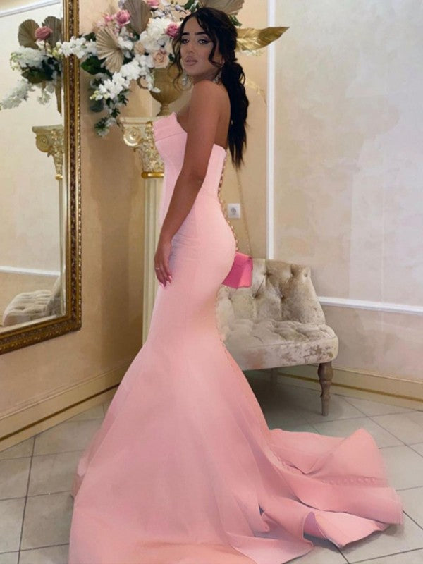Mermaid Strapless Sleeveless Ruffled Dress - Chloe Dress