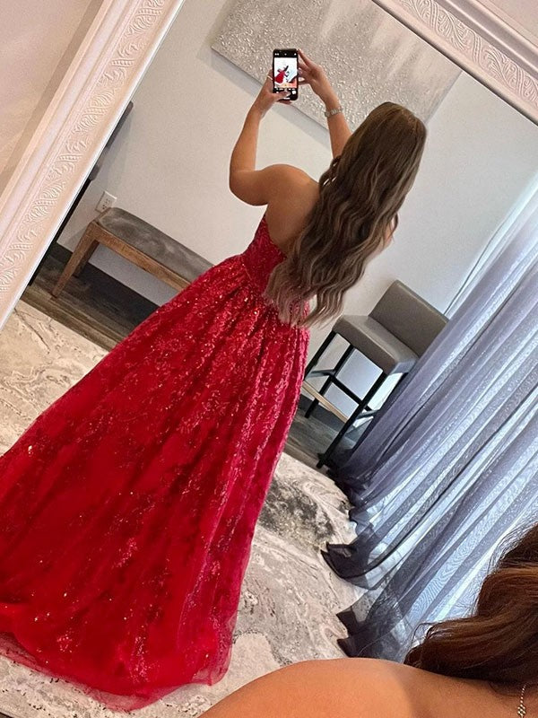 A-Line Strapless Tulle Sleeveless Train Dress - Chloe Dress
