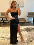 Sheath Strapless Sequin Sleeveless Train Dress - Chloe Dress