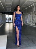 Sheath Sequin Sleeveless Train Dress - Chloe Dress