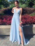 A-Line V-Neck Chiffon Sleeveless Ruffled Dress - Chloe Dress