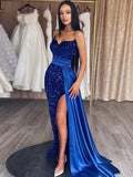 Sheath Sweetheart Sequin Sleeveless Train Dress - Chloe Dress