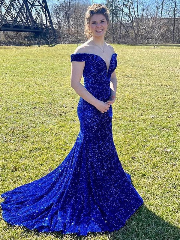 Sheath Sequin Sleeveless Train Dress - Chloe Dress
