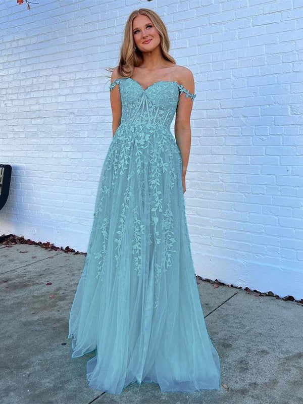 A-Line Tulle Sleeveless Train Dress - Chloe Dress