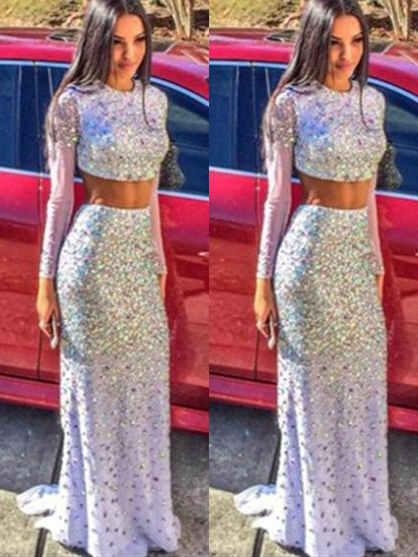 Mermaid Chiffon Long Sleeve Train Dress - Chloe Dress