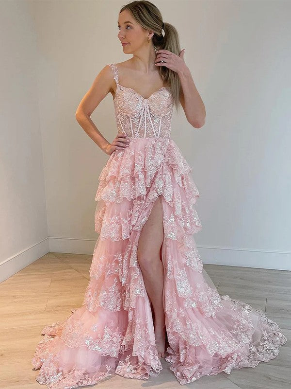 A-Line Tulle Sleeveless Train Dress - Chloe Dress
