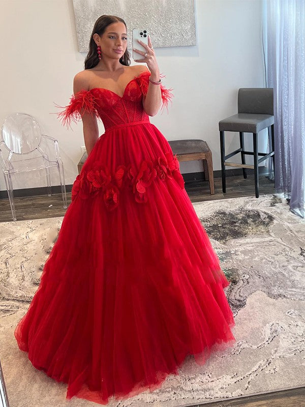 Ball Gown Tulle Sleeveless Train Gown - Chloe Dress