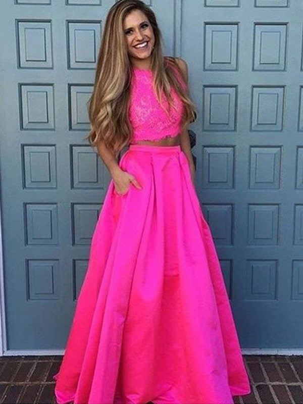 A-Line Satin Sleeveless Floor-Length Dress - Chloe Dress