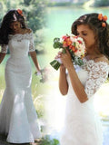 Mermaid Lace Train Wedding Dress - Chloe Dress