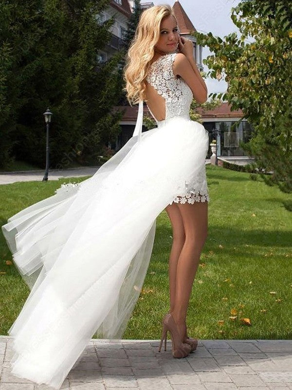 Sheath Tulle Sleeveless Floor-Length Wedding Dress - Chloe Dress