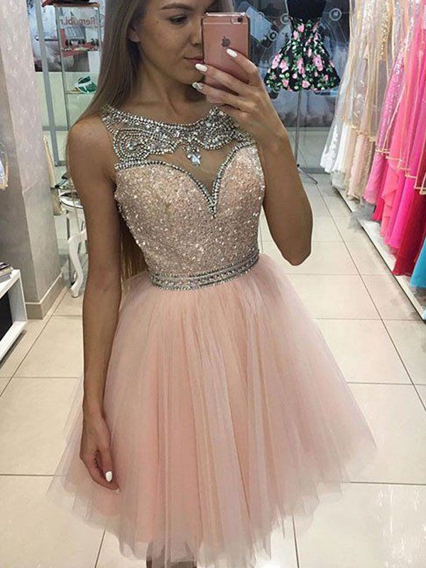 A-Line Tulle Sleeveless Mini Dress - Chloe Dress