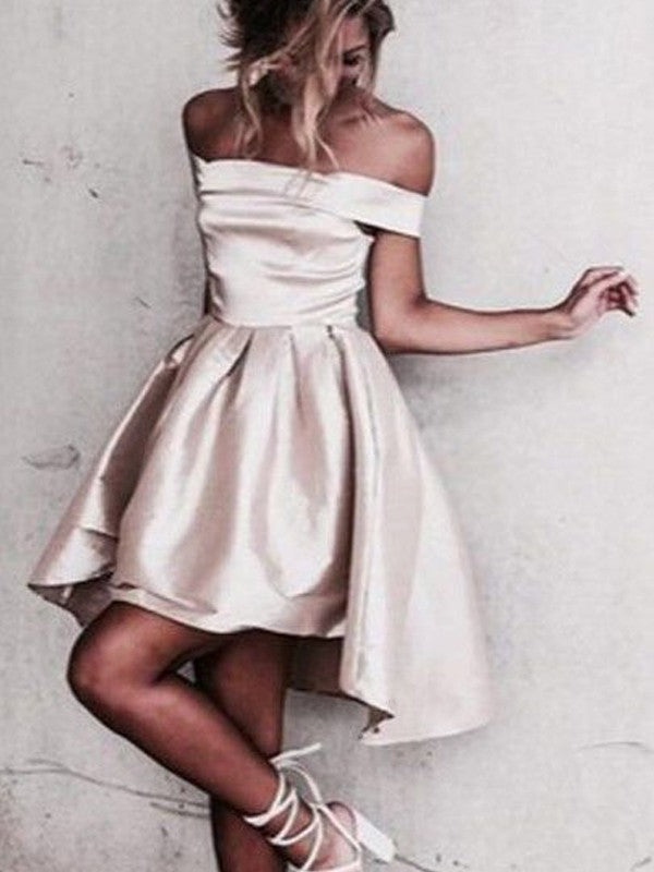 A-Line Satin Sleeveless Mini Dress - Chloe Dress