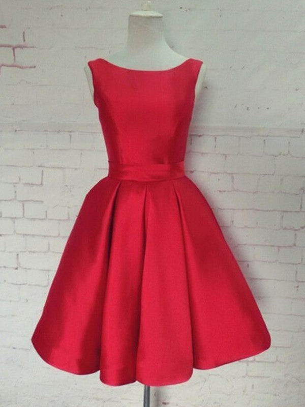 A-Line Satin Sleeveless Mini Dress - Chloe Dress