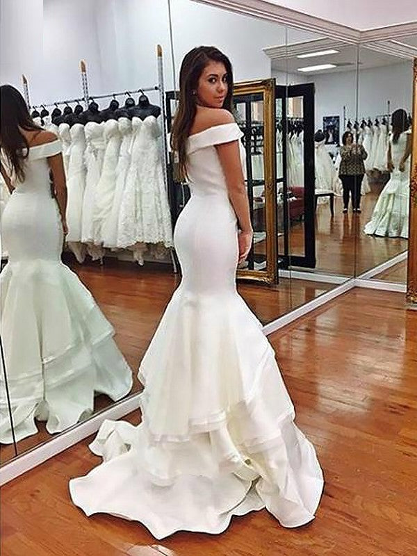 Mermaid Satin Sleeveless Train Dress - Chloe Dress