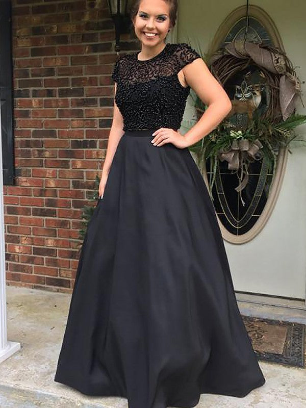 A-Line Satin Sleeveless Floor-Length Dress - Chloe Dress