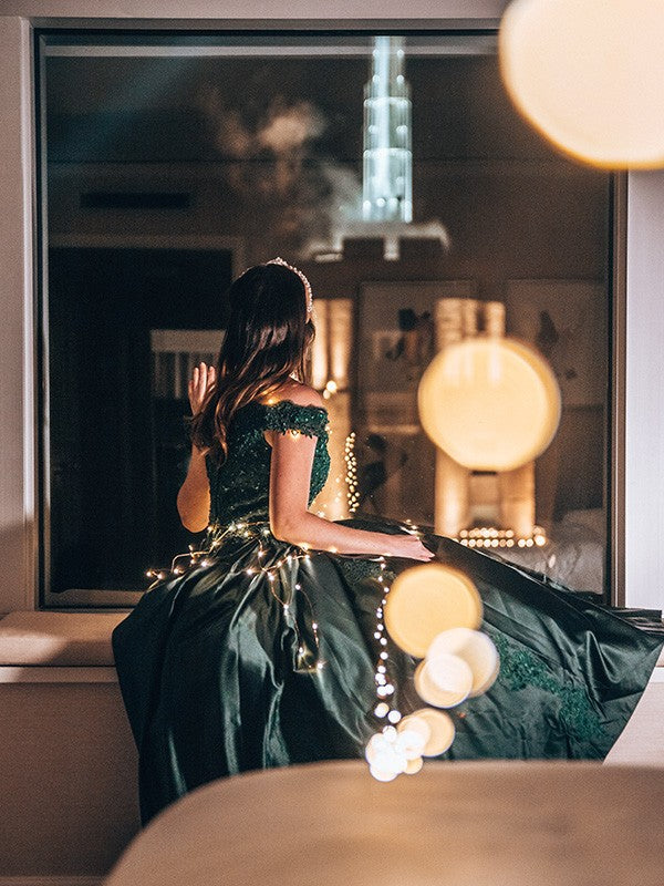 Ball Gown Satin Sleeveless Floor-Length Gown - Chloe Dress
