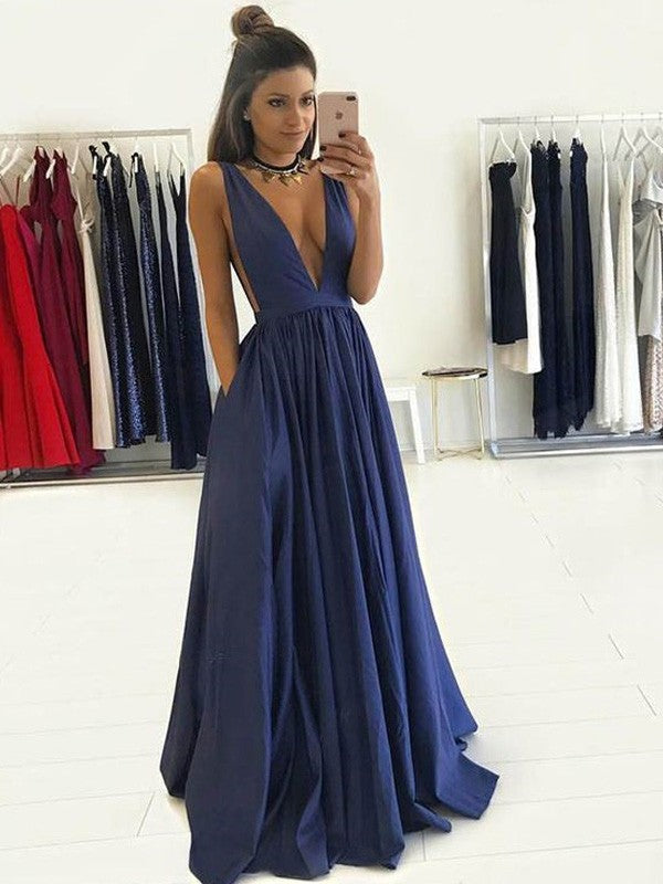 A-Line V-Neck Sleeveless Floor-Length Dress - Chloe Dress