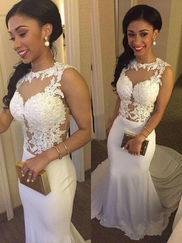 Mermaid Sleeveless Train Wedding Dress - Chloe Dress