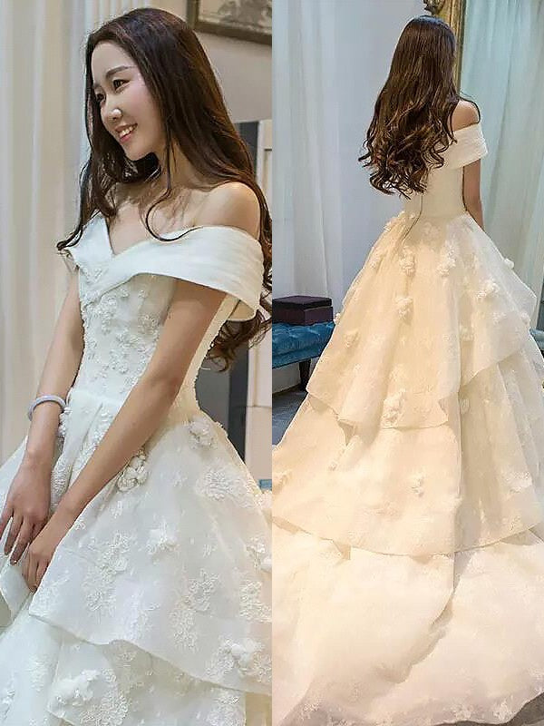 Ball Gown Tulle Sleeveless Train Wedding Gown - Chloe Dress