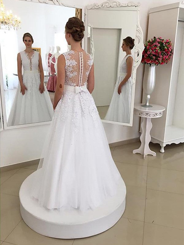 Mermaid Lace Sleeveless Floor-Length Wedding Dress - Chloe Dress
