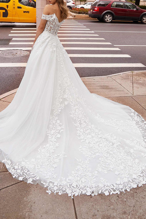 White Lace Wedding Dress - Chloe Dress