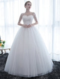 Ball Gown Illusion Satin Floor-Length Wedding Gown - Chloe Dress