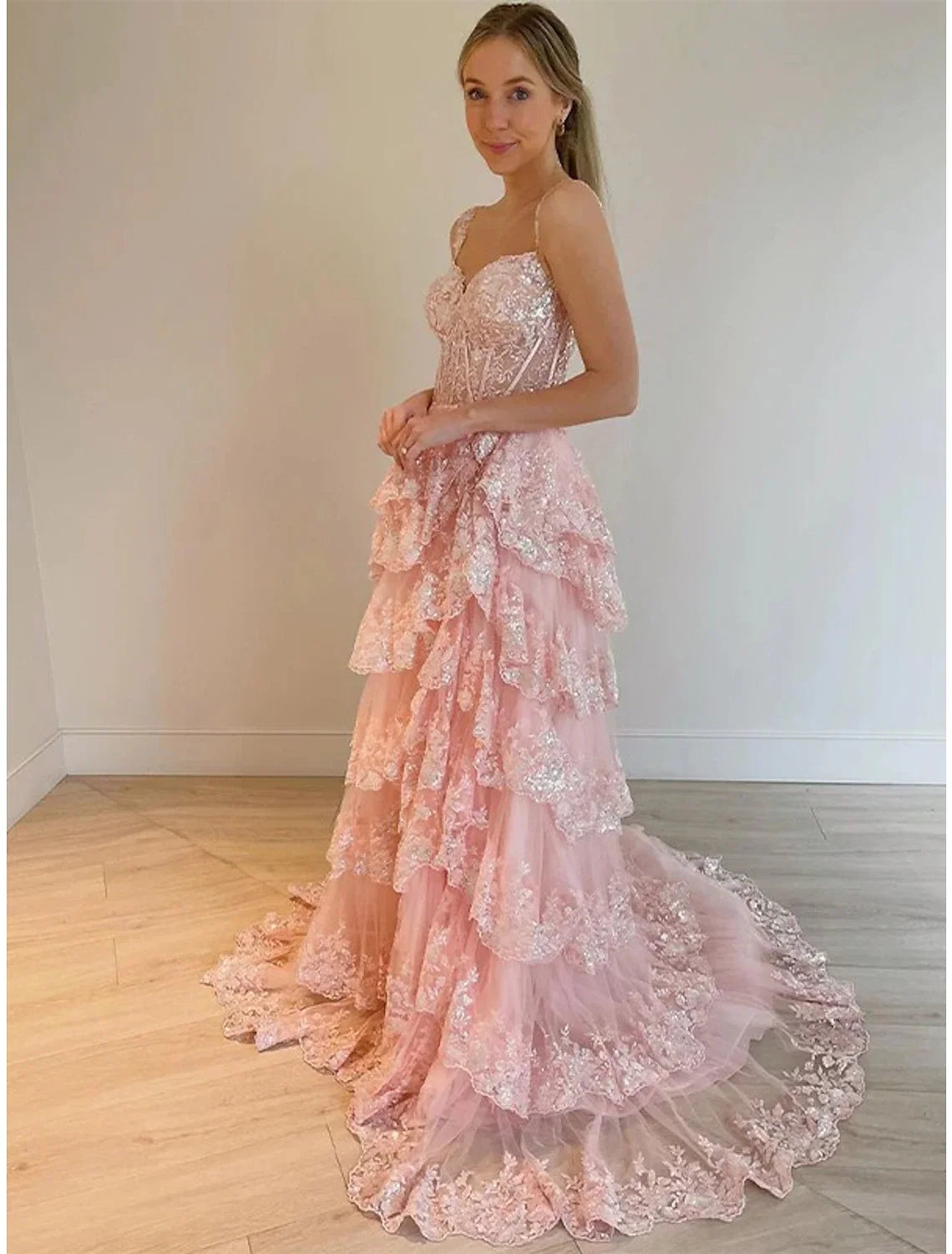Mermaid Off-Shoulder Tulle Sleeveless Lace-Up Back High Slit Evening Dress - Chloe Dress