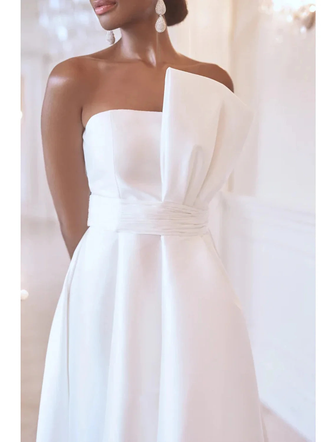 A-Line Strapless Sleeveless Asymmetric Prom Dress - Chloe Dress