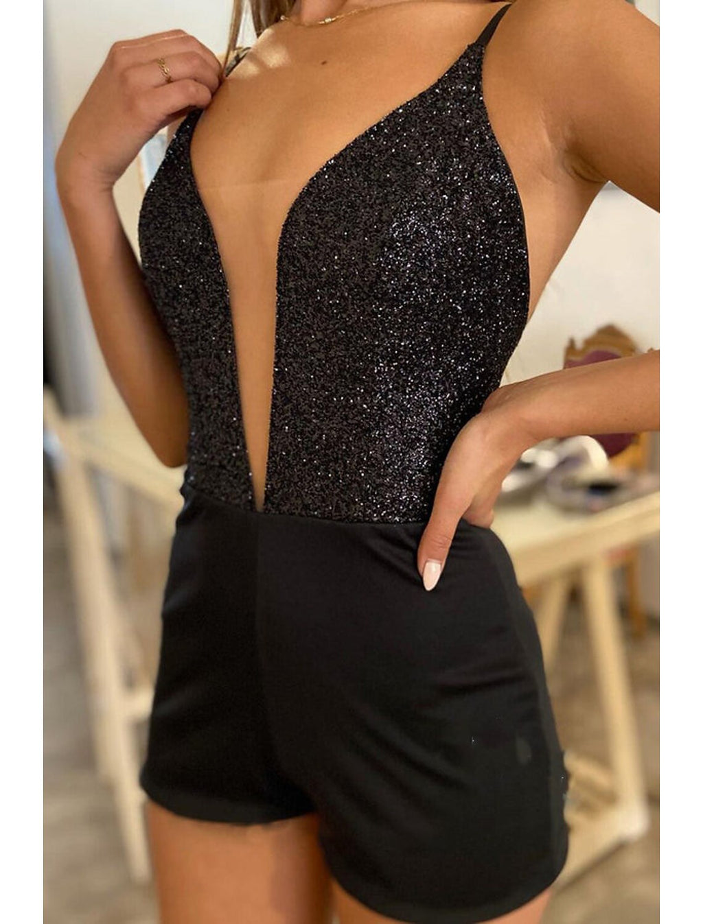 A-Line Spaghetti Strap Chiffon Sleeveless High Slit Prom Dress - Chloe Dress