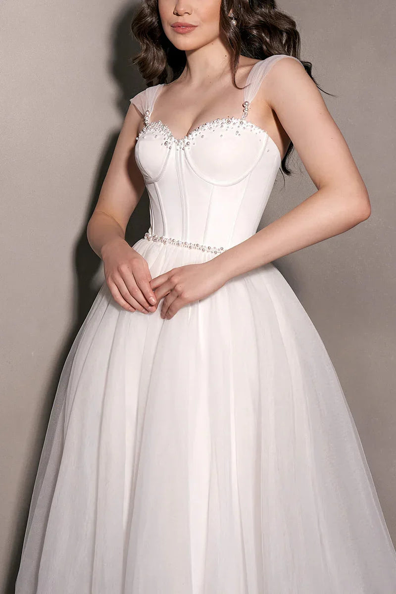 A-Line Sweetheart Mini Wedding Dress - Chloe Dress