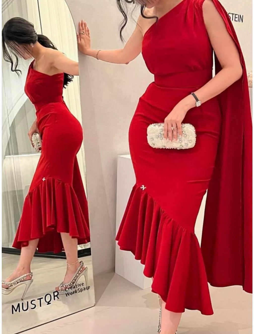 Mermaid One-Shoulder Chiffon Sleeveless Pleated Evening Gown - Chloe Dress