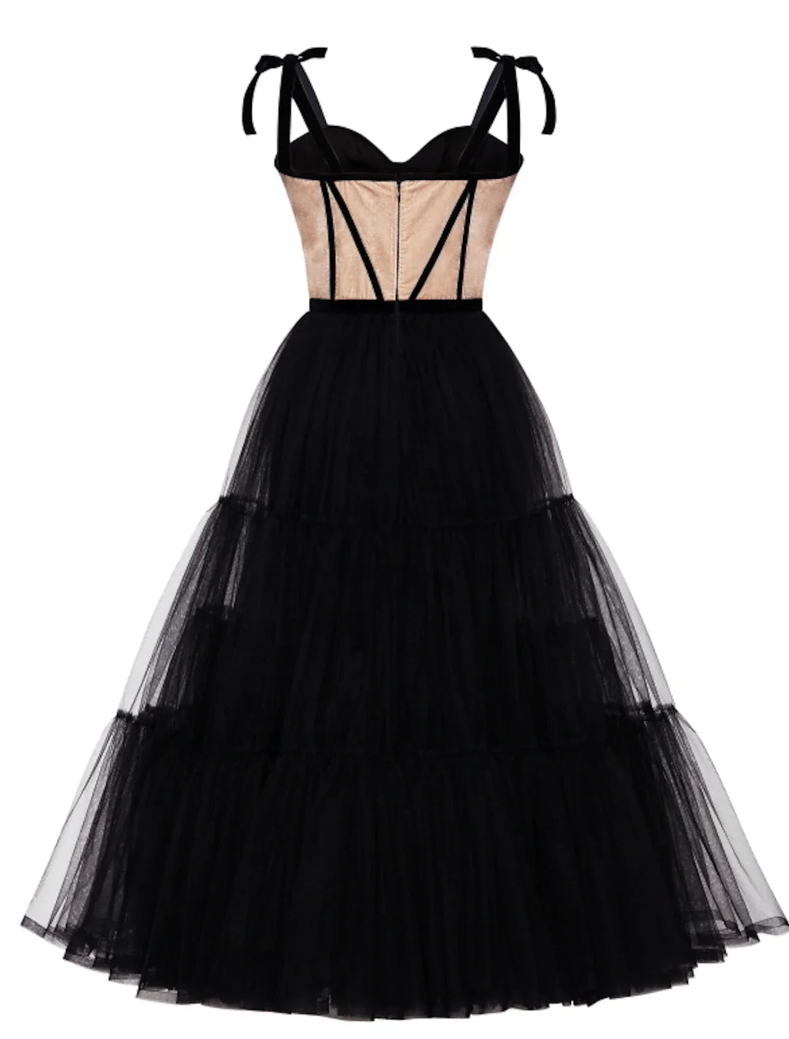 A-Line Sweetheart Tulle Sleeveless Pleated Tea-Length Wedding Dress - Chloe Dress