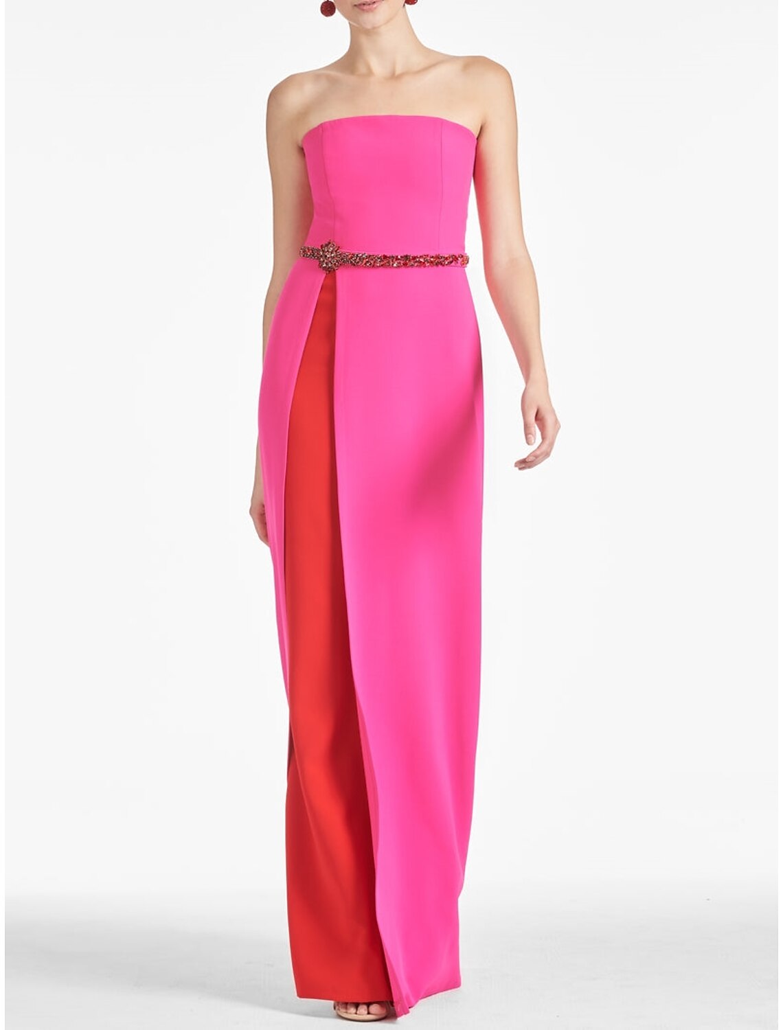 Black A-Line Strapless Sequin Sleeveless Ankle-Length Evening Dress - Chloe Dress
