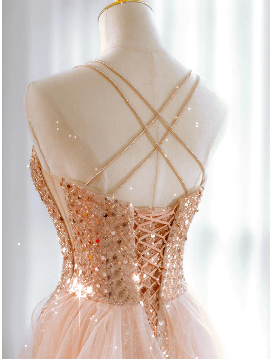 A-Line Sweetheart Tulle Sleeveless Floor-Length Prom Dress - Chloe Dress