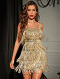 Sheath Spaghetti Strap Sequin Sleeveless Mini Wedding Dress - Chloe Dress
